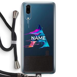 CaseCompany Abstract Spectrum: Huawei P20 Transparant Hoesje met koord