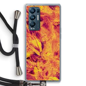 CaseCompany Eternal Fire: Oppo Find X3 Neo Transparant Hoesje met koord