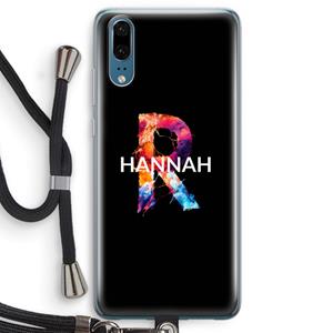 CaseCompany Abstract Spectrum: Huawei P20 Transparant Hoesje met koord