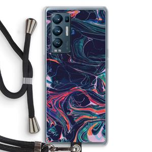 CaseCompany Light Years Beyond: Oppo Find X3 Neo Transparant Hoesje met koord
