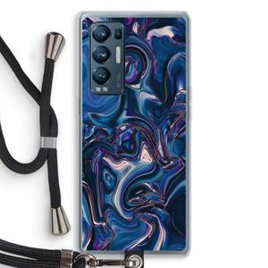CaseCompany Mirrored Mirage: Oppo Find X3 Neo Transparant Hoesje met koord