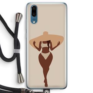 CaseCompany Let's get salty: Huawei P20 Transparant Hoesje met koord