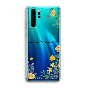 Gele bloemen: Huawei P30 Pro Transparant Hoesje