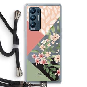 CaseCompany Sweet heaven geometrics: Oppo Find X3 Neo Transparant Hoesje met koord
