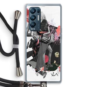 CaseCompany Dissimulation du réel: Oppo Find X3 Neo Transparant Hoesje met koord