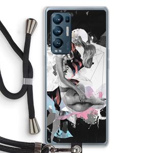 CaseCompany Camouflage de sommeil: Oppo Find X3 Neo Transparant Hoesje met koord