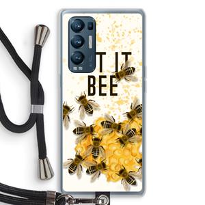 CaseCompany Let it bee: Oppo Find X3 Neo Transparant Hoesje met koord