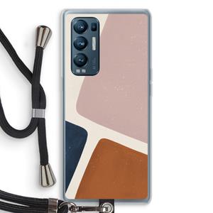CaseCompany Geo #2: Oppo Find X3 Neo Transparant Hoesje met koord
