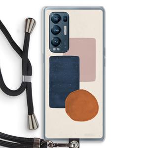 CaseCompany Geo #3: Oppo Find X3 Neo Transparant Hoesje met koord