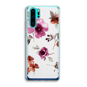 CaseCompany Geschilderde bloemen: Huawei P30 Pro Transparant Hoesje