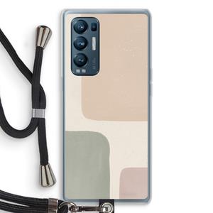 CaseCompany Geo #7: Oppo Find X3 Neo Transparant Hoesje met koord