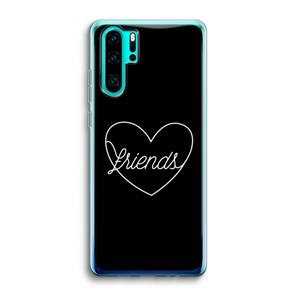 CaseCompany Friends heart black: Huawei P30 Pro Transparant Hoesje