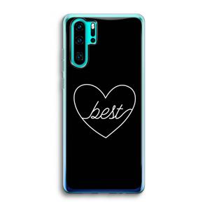 CaseCompany Best heart black: Huawei P30 Pro Transparant Hoesje