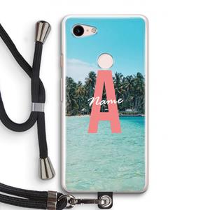 CaseCompany Pacific Dream: Pixel 3 Transparant Hoesje met koord