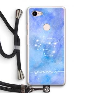 CaseCompany Sterrenbeeld - Licht: Pixel 3 Transparant Hoesje met koord