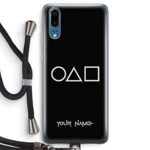CaseCompany Squid Game: Huawei P20 Transparant Hoesje met koord