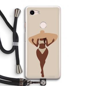 CaseCompany Let's get salty: Pixel 3 Transparant Hoesje met koord