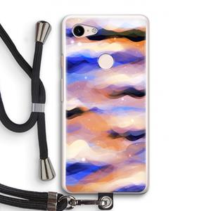 CaseCompany Donkere Wolken: Pixel 3 Transparant Hoesje met koord