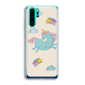 CaseCompany Vliegende eenhoorn: Huawei P30 Pro Transparant Hoesje
