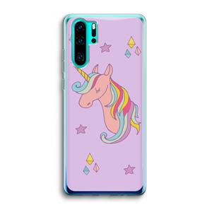 CaseCompany Roze eenhoorn: Huawei P30 Pro Transparant Hoesje