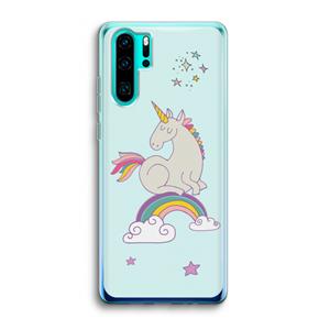 CaseCompany Regenboog eenhoorn: Huawei P30 Pro Transparant Hoesje