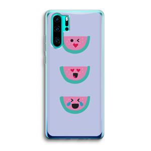 CaseCompany Smiley watermeloen: Huawei P30 Pro Transparant Hoesje