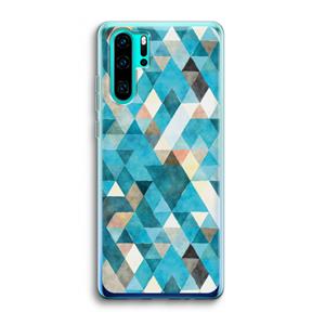 CaseCompany Gekleurde driehoekjes blauw: Huawei P30 Pro Transparant Hoesje