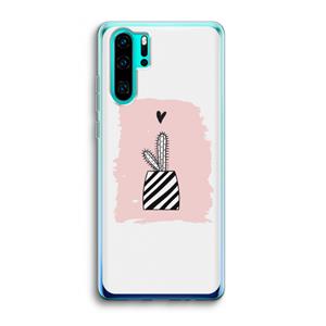 CaseCompany Zwart-wit cactus: Huawei P30 Pro Transparant Hoesje