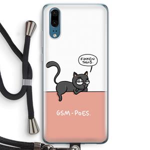 CaseCompany GSM poes: Huawei P20 Transparant Hoesje met koord