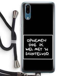 CaseCompany Schotelvod: Huawei P20 Transparant Hoesje met koord