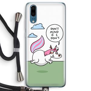 CaseCompany Unicorn: Huawei P20 Transparant Hoesje met koord