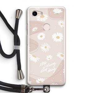 CaseCompany Daydreaming becomes reality: Pixel 3 Transparant Hoesje met koord