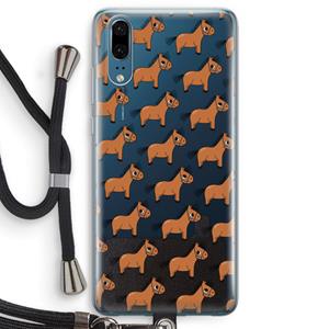 CaseCompany Pony: Huawei P20 Transparant Hoesje met koord