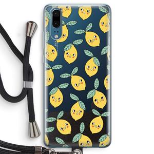 CaseCompany Citroenen: Huawei P20 Transparant Hoesje met koord