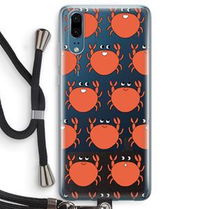 CaseCompany Krab: Huawei P20 Transparant Hoesje met koord