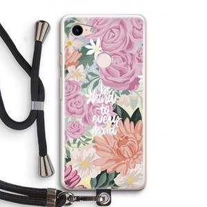 CaseCompany Kindness matters: Pixel 3 Transparant Hoesje met koord