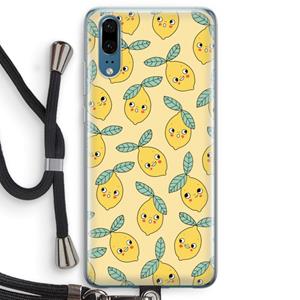 CaseCompany Citroenen: Huawei P20 Transparant Hoesje met koord