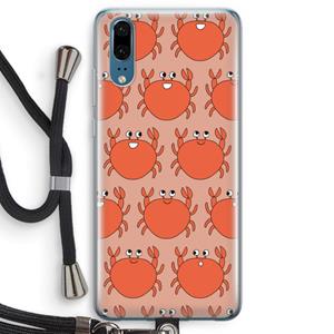 CaseCompany Krab: Huawei P20 Transparant Hoesje met koord