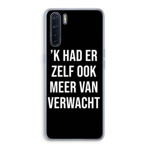 CaseCompany Meer verwacht - Zwart: Oppo A91 Transparant Hoesje