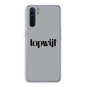 CaseCompany Topwijf Grijs Zwart: Oppo A91 Transparant Hoesje