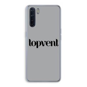 CaseCompany Topvent Grijs Zwart: Oppo A91 Transparant Hoesje