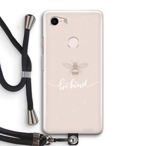 CaseCompany Be(e) kind: Pixel 3 Transparant Hoesje met koord