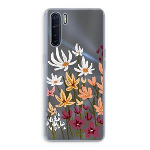 CaseCompany Painted wildflowers: Oppo A91 Transparant Hoesje
