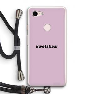 CaseCompany kwetsbaar: Pixel 3 Transparant Hoesje met koord