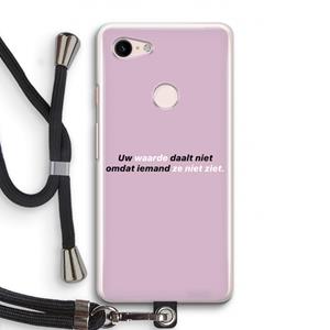 CaseCompany uw waarde daalt niet: Pixel 3 Transparant Hoesje met koord