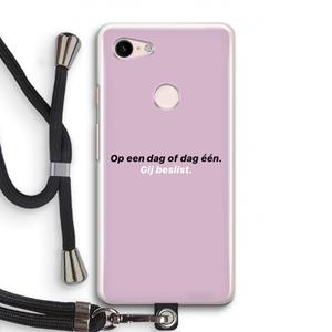 CaseCompany gij beslist: Pixel 3 Transparant Hoesje met koord