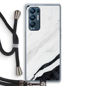 CaseCompany Elegante marmer: Oppo Find X3 Neo Transparant Hoesje met koord