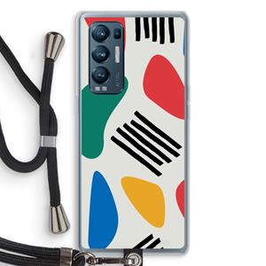 CaseCompany Illustratieve pop 1: Oppo Find X3 Neo Transparant Hoesje met koord