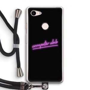 CaseCompany Vice Black: Pixel 3 Transparant Hoesje met koord
