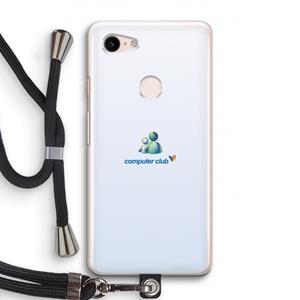 CaseCompany MSN: Pixel 3 Transparant Hoesje met koord